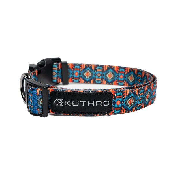 Showing azteca premium dog collar.